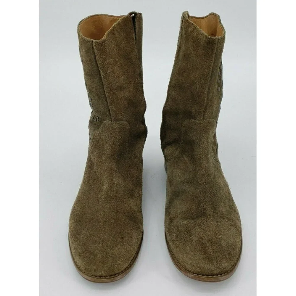 Jack Rogers Kaitlin Green Suede Boot Size 8.5